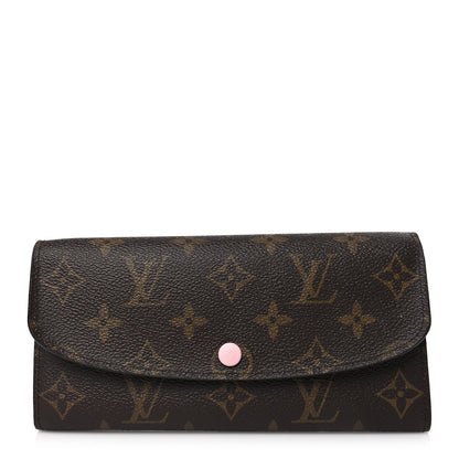 Louis Vuitton Monogram Emilie Wallet Rose Ballerine 1 of 7