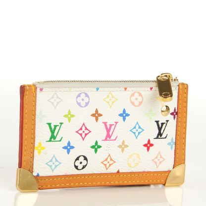 Louis Vuitton Monogram Multicolor Key Pouch White 3 of 6