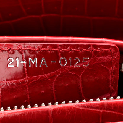 Christian Dior Alligator Medium Lady Dior Red 7 of 10