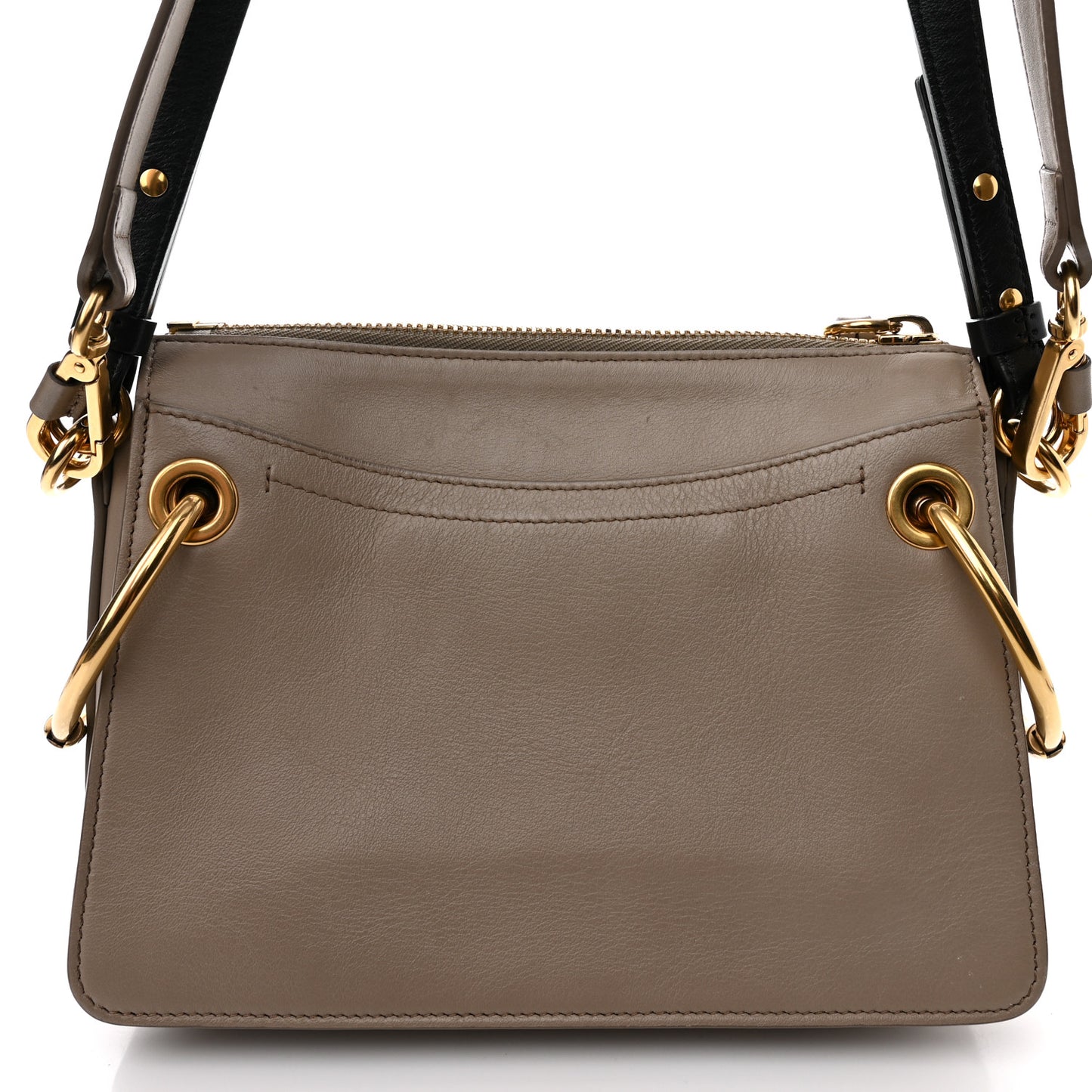 Calfskin Suede Small Roy Bag Motty Grey