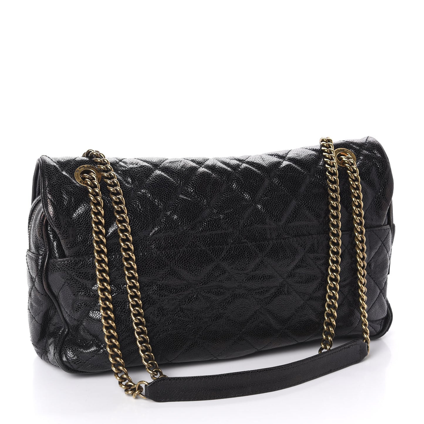 Quilted Jumbo Easy Flap Black
