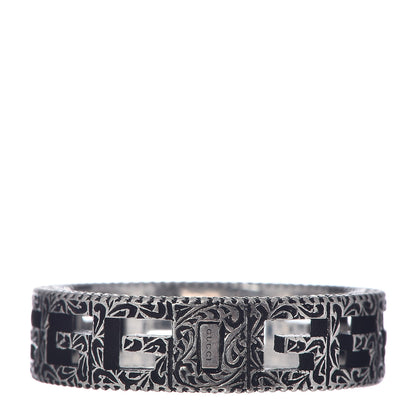Gucci Sterling Silver Narrow Square G Band Ring 66 11.5 3 of 4