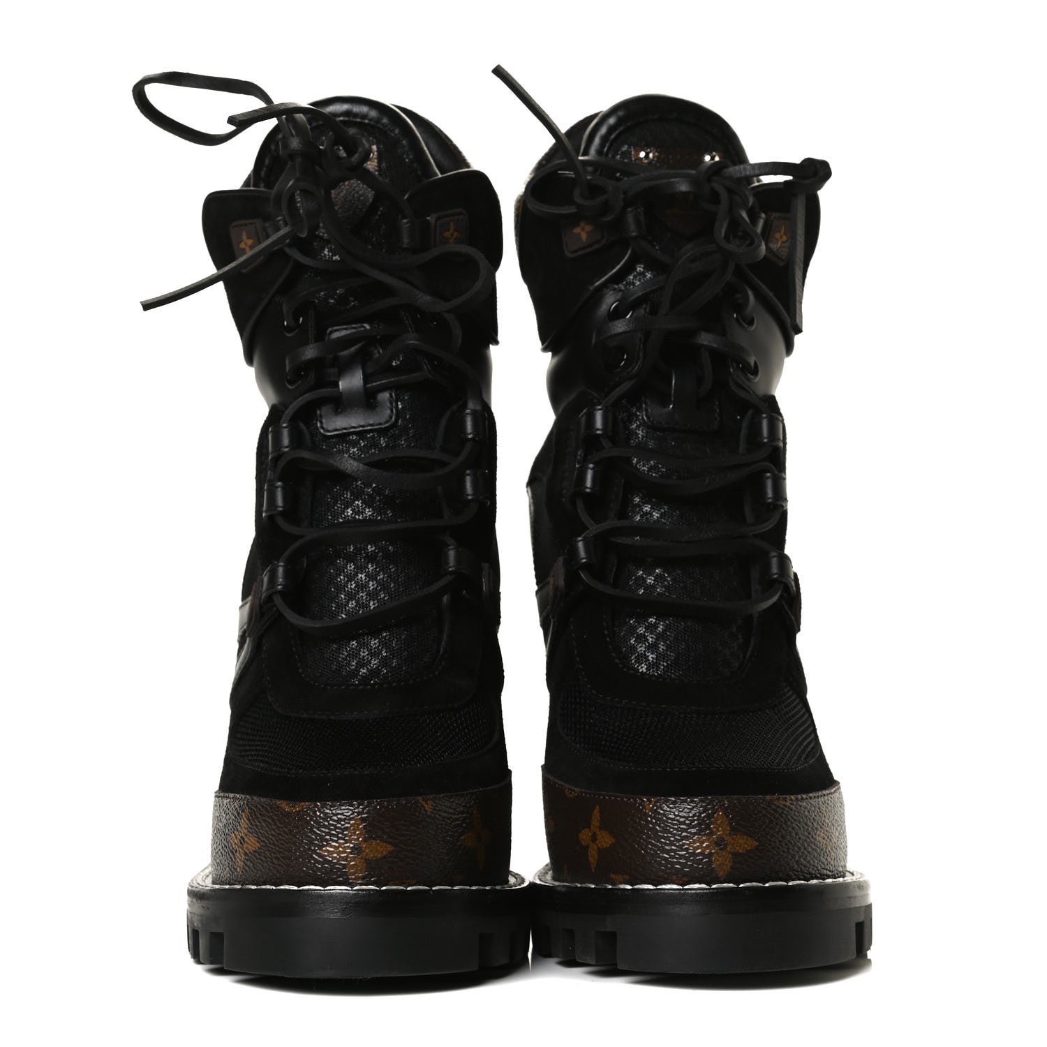 Louis Vuitton Suede Calfskin Monogram Star Trail Ankle Boots 40 Black 2 of 9