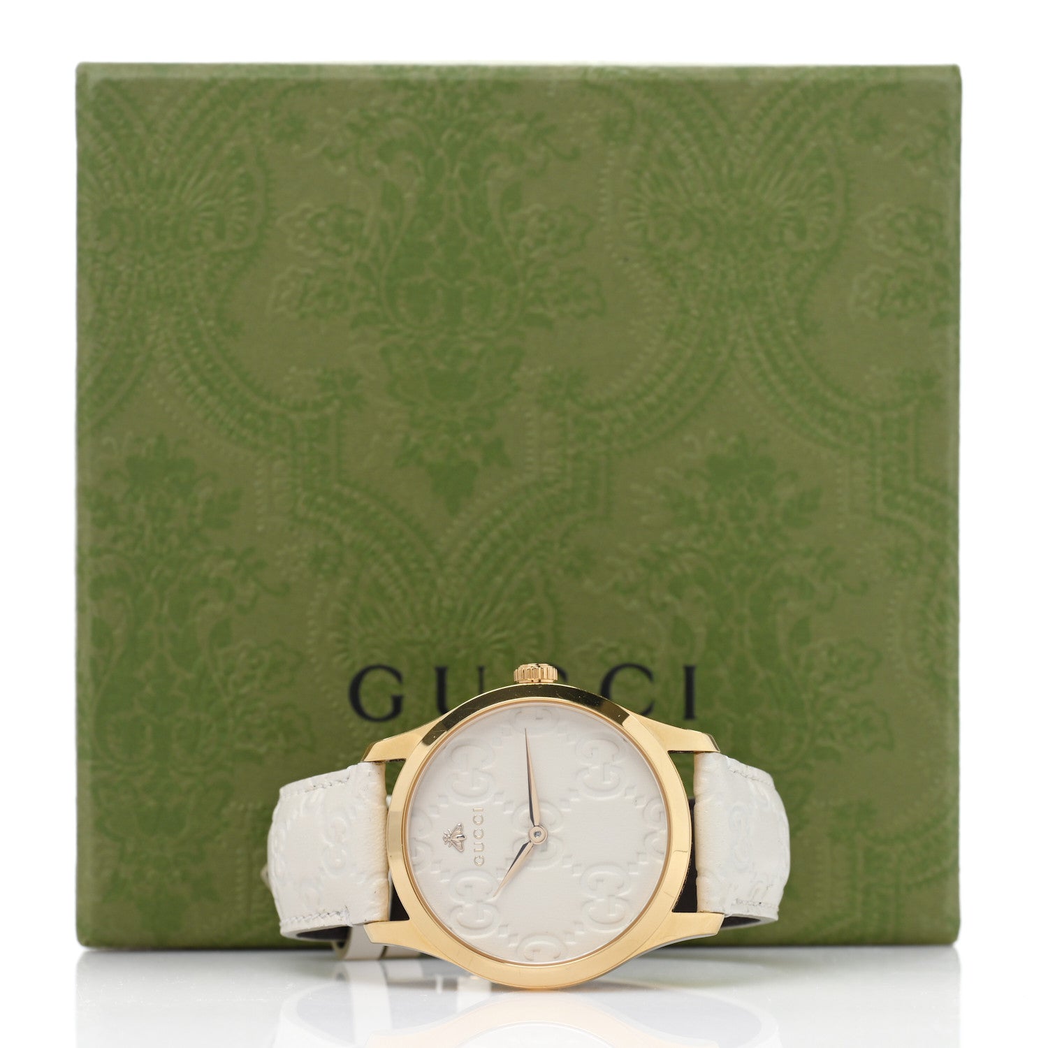 Gucci Stainless Steel Calfskin 38mm G-Timeless Quartz Watch White 5 of 5