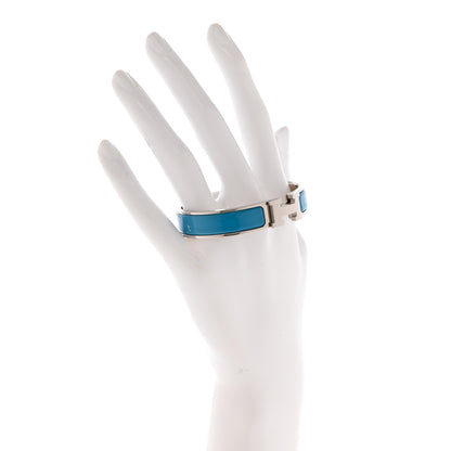 Hermes Narrow Enamel Clic Clac H Bracelet PM Bleu Profond 2 of 4