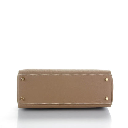 Hermes Togo Kelly Retourne 32 Etoupe 4 of 22