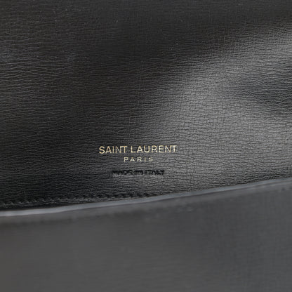 Saint Laurent Calfskin Monogram Cassandre Phone Holder With Strap Black 6 of 9