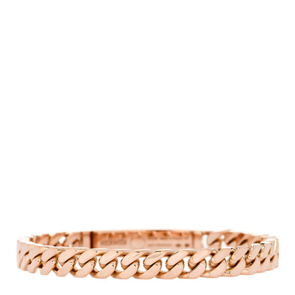Hermes 18K Rose Gold Diamond PM Kelly Chaine Bracelet ST 2 of 4