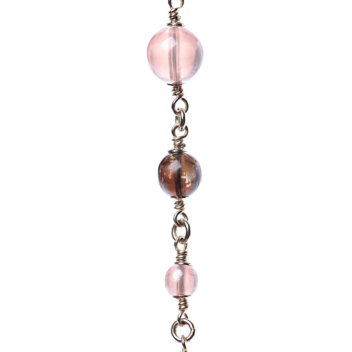 Chanel Beaded Resin CC Long Necklace Gold Multicolor 4 of 8