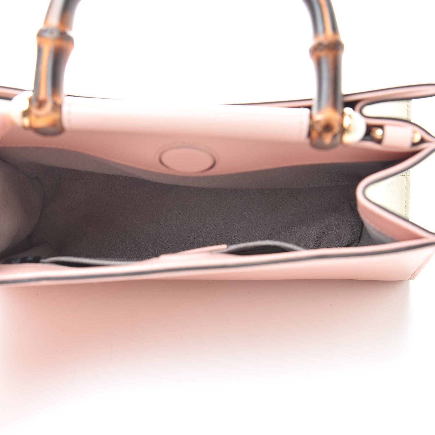 Gucci Nappa Bamboo Web Mini Nymphaea Top Handle Bag Perfect Pink Mystic White 5 of 11