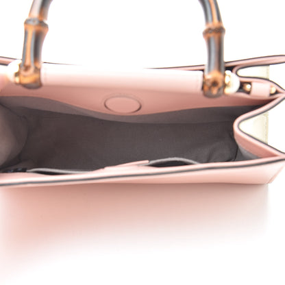 Gucci Nappa Bamboo Web Mini Nymphaea Top Handle Bag Perfect Pink Mystic White 5 of 11