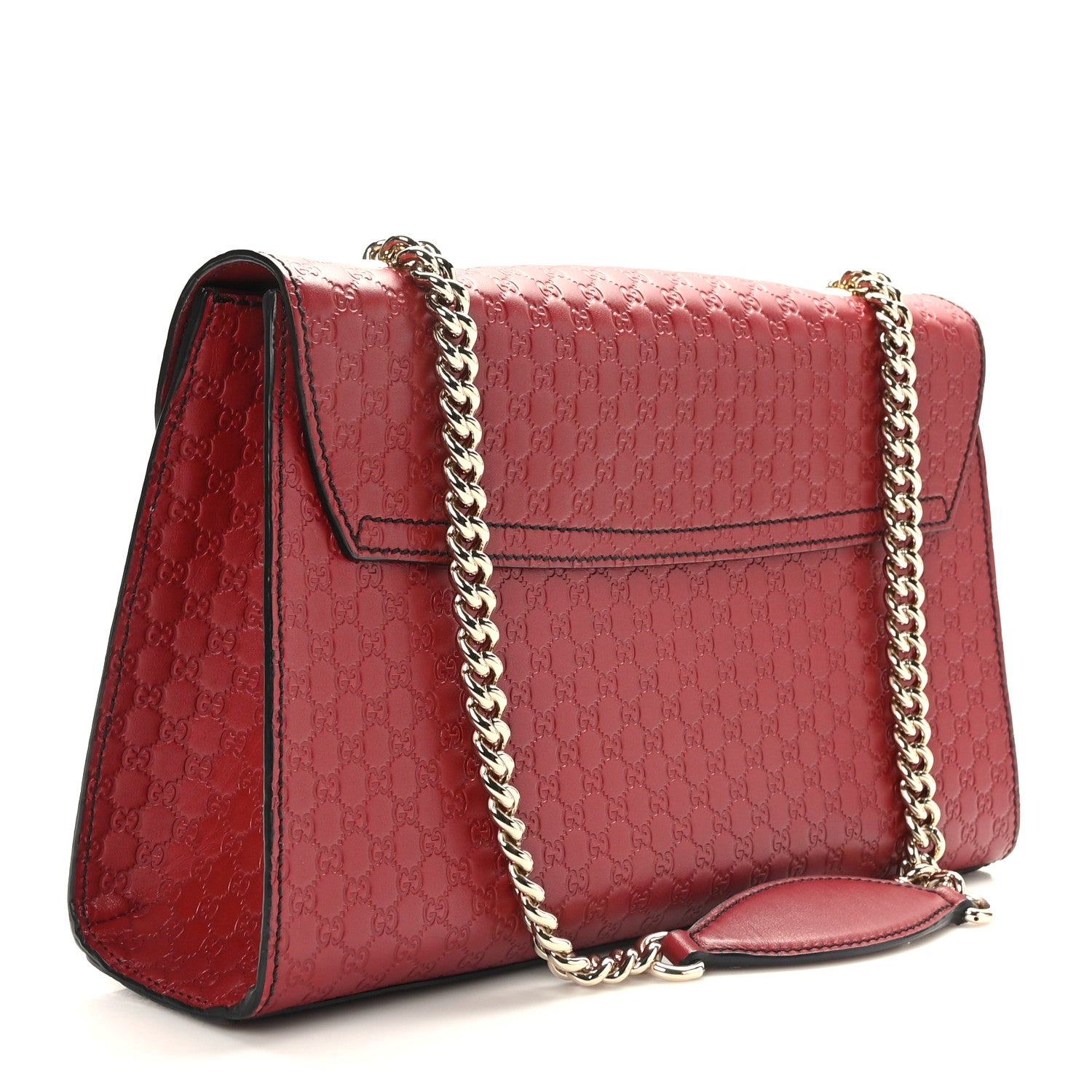 Gucci Microguccissima Medium Emily Chain Shoulder Bag Red 3 of 9
