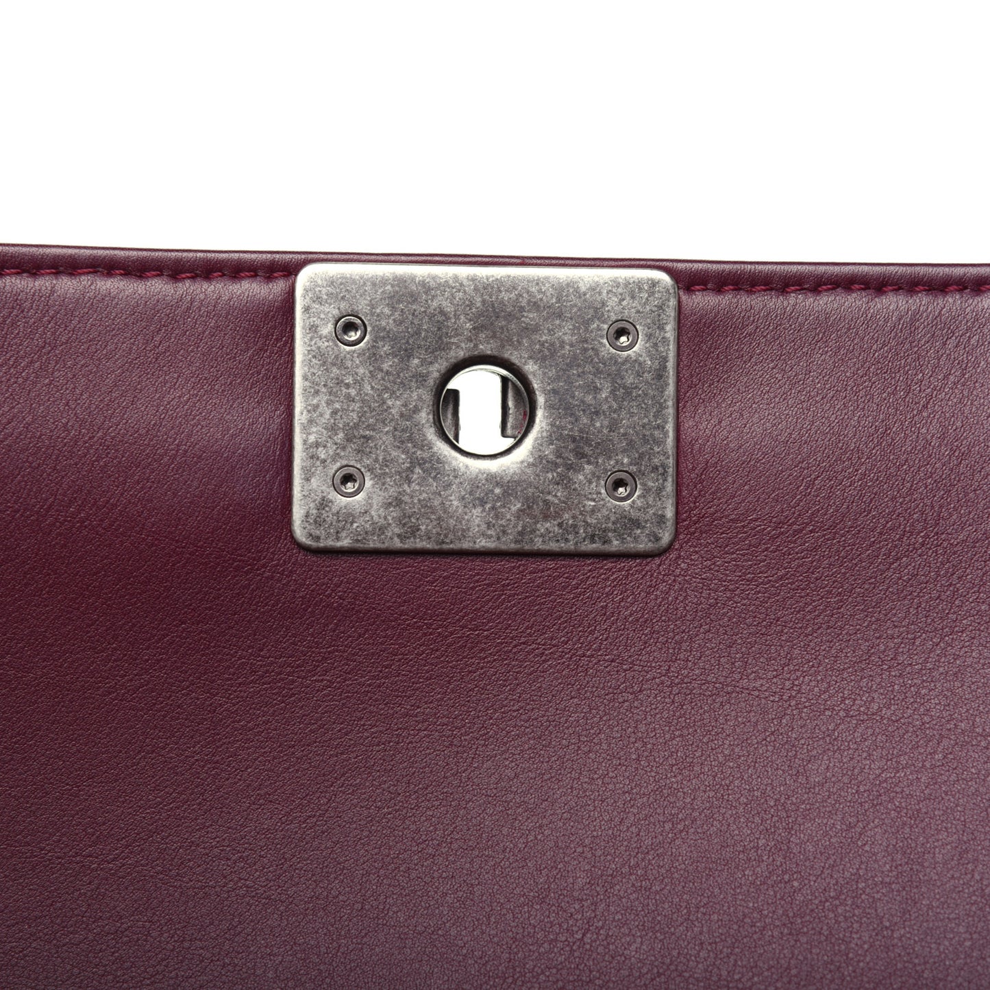 Patent Large Boy Reverso Flap Burgundy