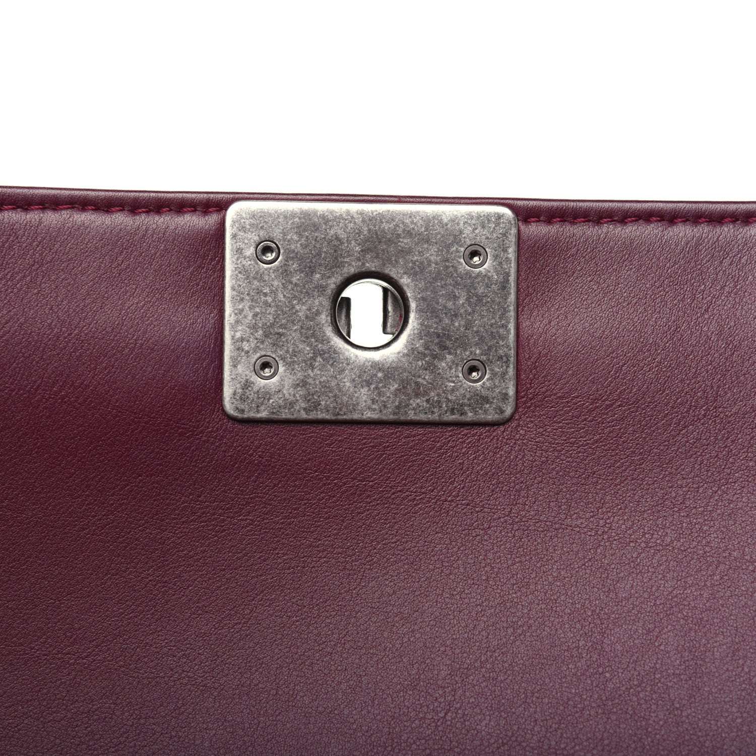 Chanel Patent Large Boy Reverso Flap Burgundy 11 of 13