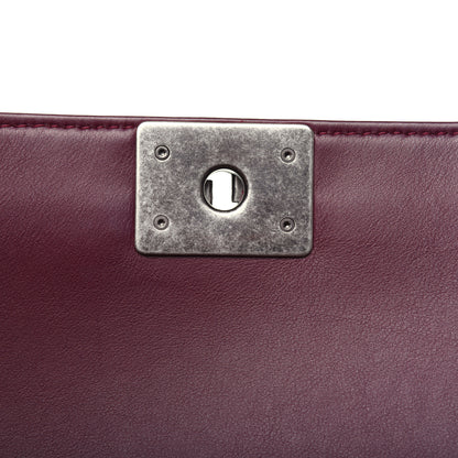 Chanel Patent Large Boy Reverso Flap Burgundy 11 of 13