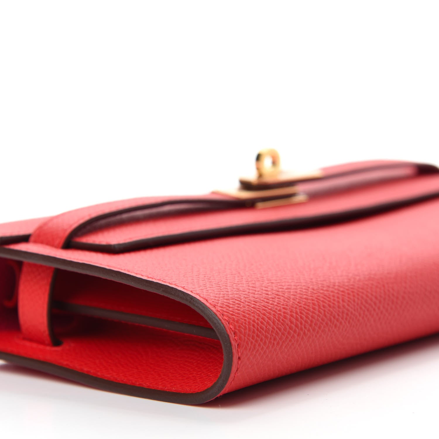 Hermes Epsom Verso Kelly Wallet To Go Rouge De Coeur Rose Extreme 6 of 12