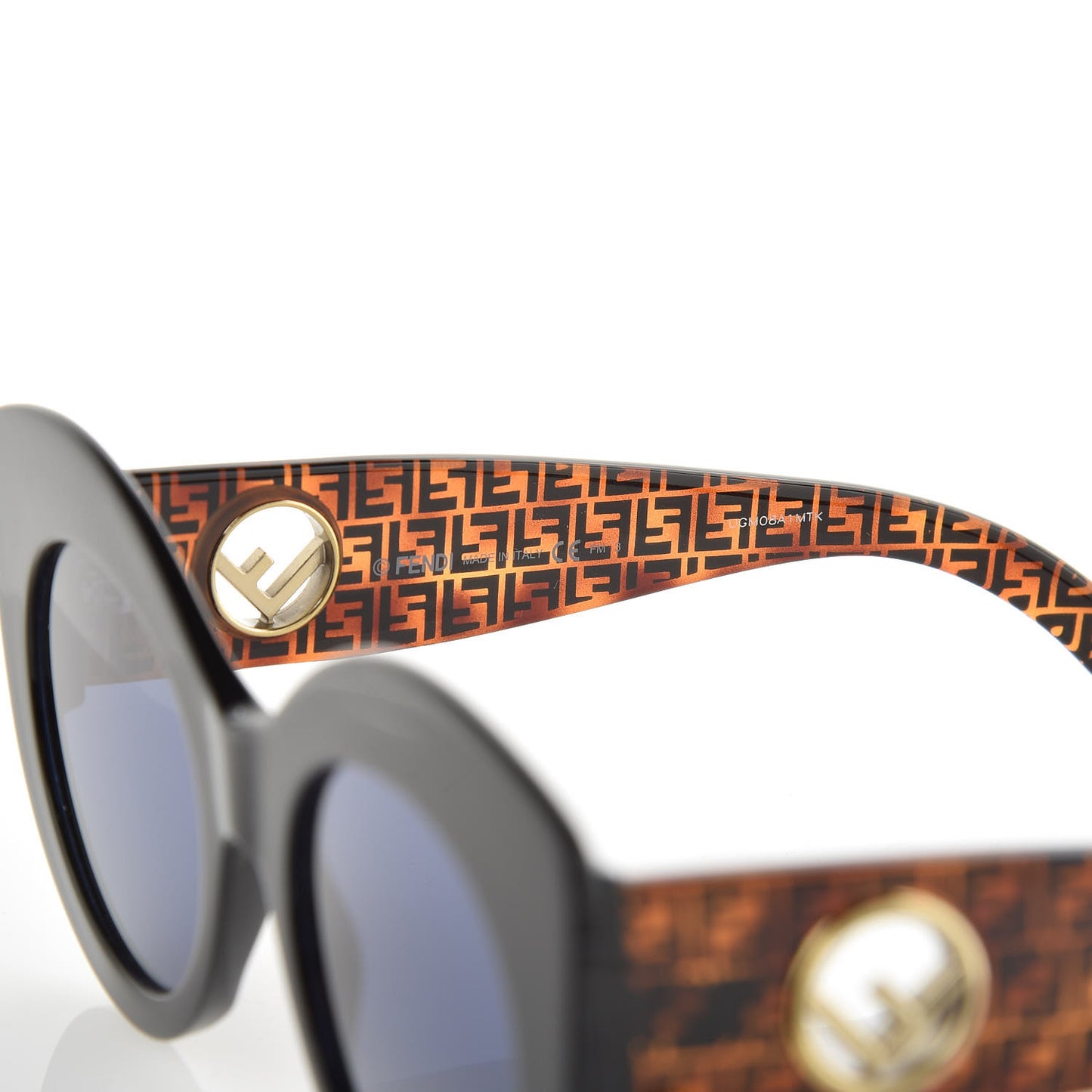 Acetate F is Fendi FF Oversized Butterfly Sunglasses FF 0306/S Black Havana