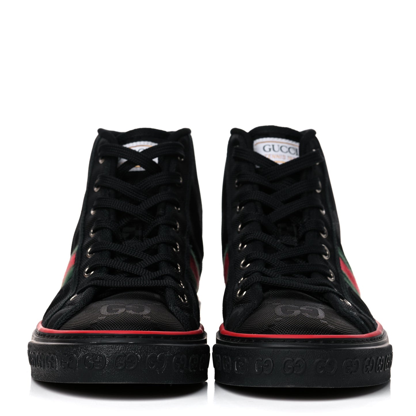 Econyl Nylon Web Monogram Off The Grid Womens 1977 Tennis High Top Sneakers 39.5 Black