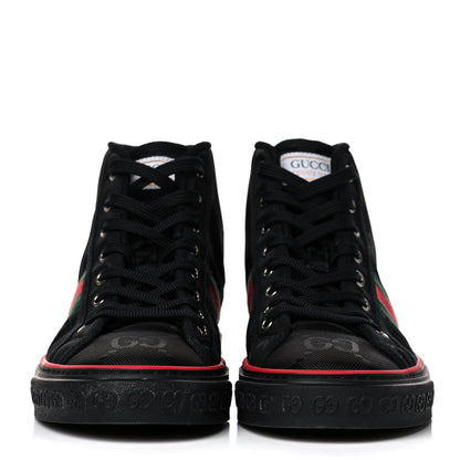Gucci Econyl Nylon Web Monogram Off The Grid Womens 1977 Tennis High Top Sneakers 39.5 Black 2 of 15