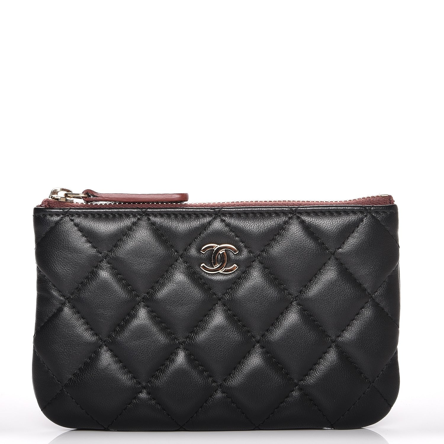 Chanel Lambskin Quilted Small Cosmetic Case Black 1 of 8