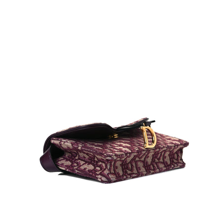 Christian Dior Oblique Saddle Belt Bag Bordeaux 4 of 7