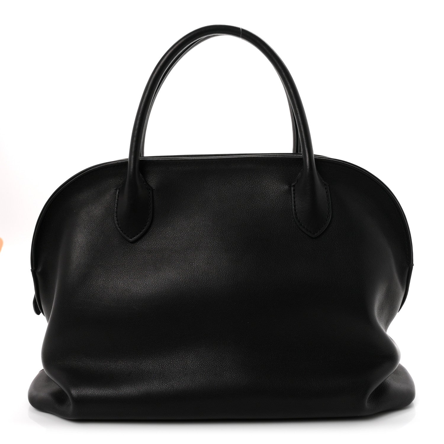 The Row Polished Saddle Calfskin Agnes 12 Black 1 of 9