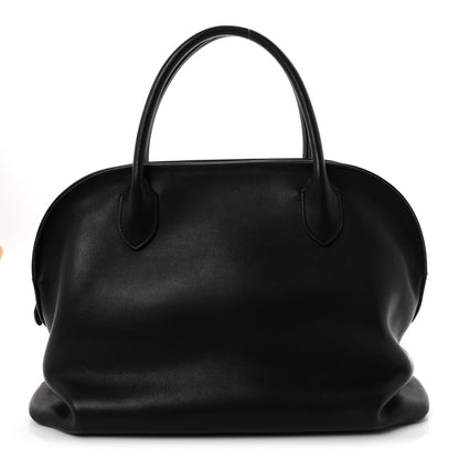 The Row Polished Saddle Calfskin Agnes 12 Black 1 of 9