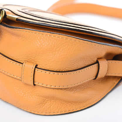 Chloe Calfskin Mini Marcie Round Crossbody Bag Burning Camel 8 of 8