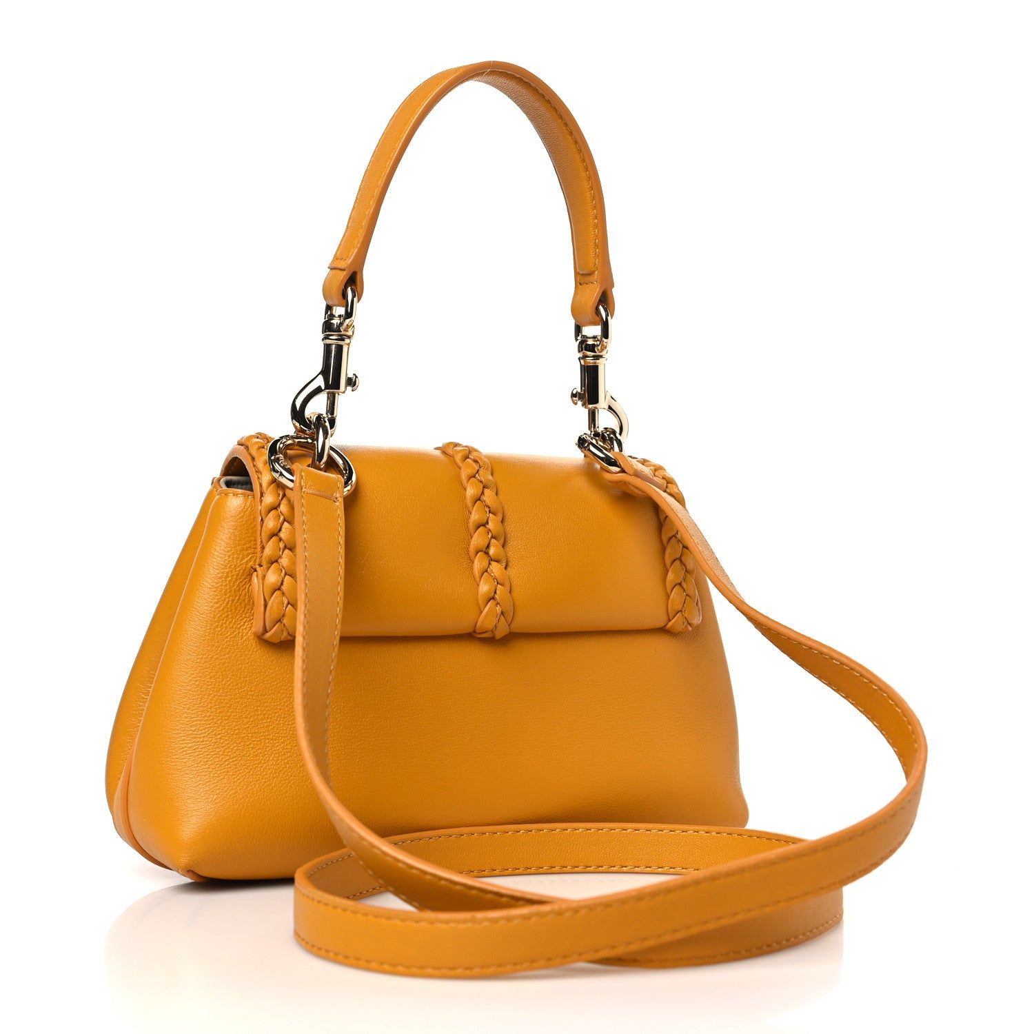 Chloe Smooth Calfskin Mini Penelope Soft Shoulder Bag Golden Yellow 3 of 9