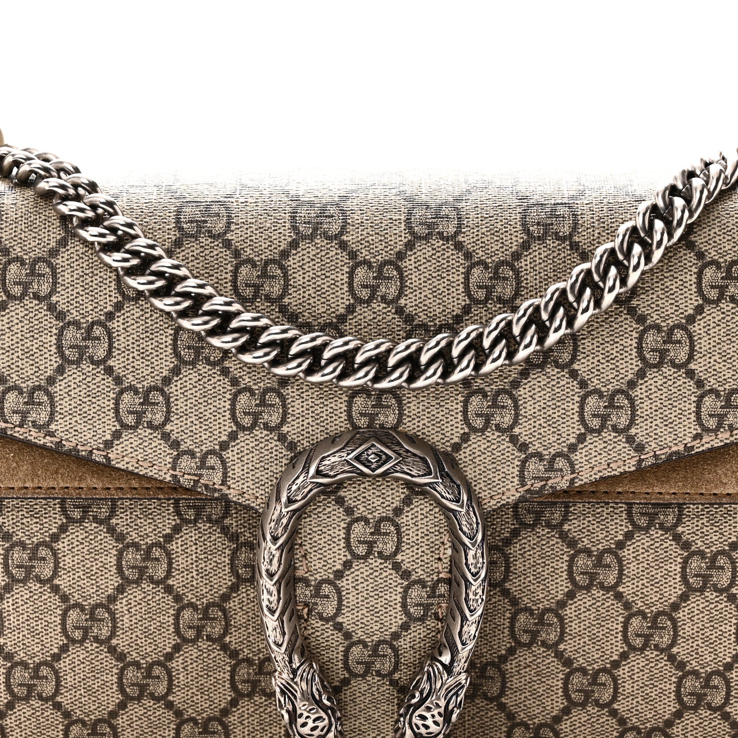 Gucci GG Supreme Monogram Small Dionysus Shoulder Bag Taupe 8 of 10