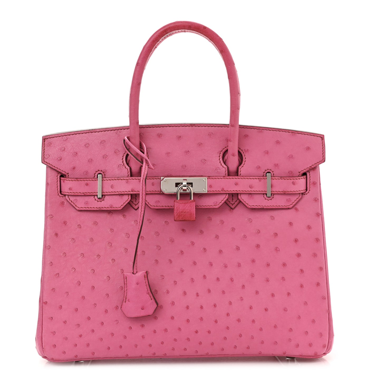 Ostrich Birkin 30 Rose Tyrien