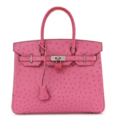 Hermes Ostrich Birkin 30 Rose Tyrien 1 of 10