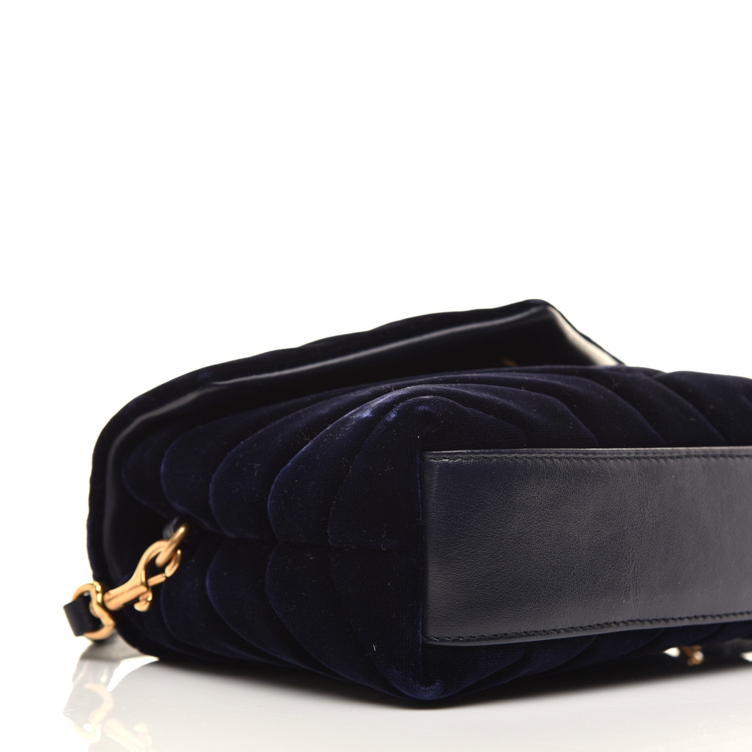 Saint Laurent Velvet Y Quilted Monogram Toy Loulou Crossbody Bag Navy 7 of 8