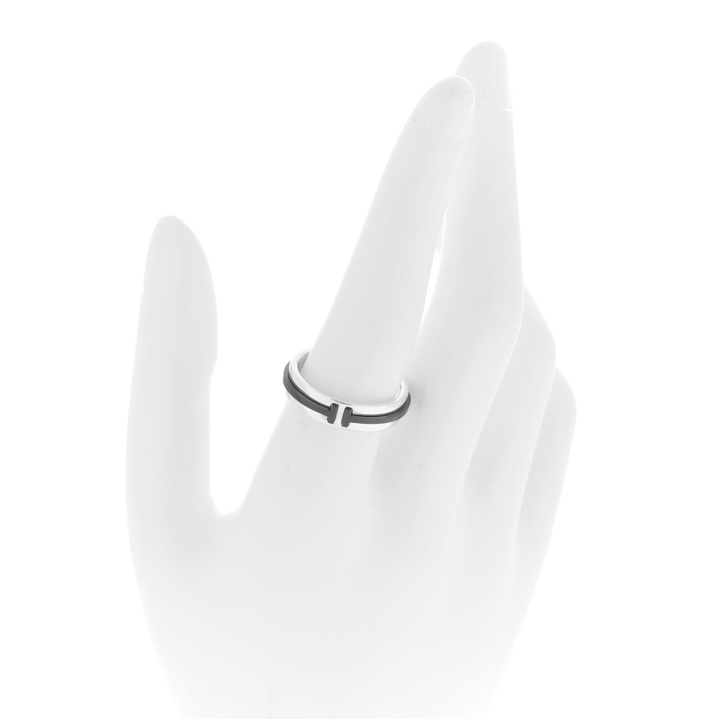 Sterling Silver Titanium T Two Ring 60 9