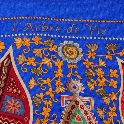Hermes Cashmere Silk L'Arbre De Vie Shawl 140 5 of 8