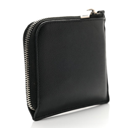 Saint Laurent Calfskin Rider California Zipped Coin Pouch Wallet Black 2 of 10