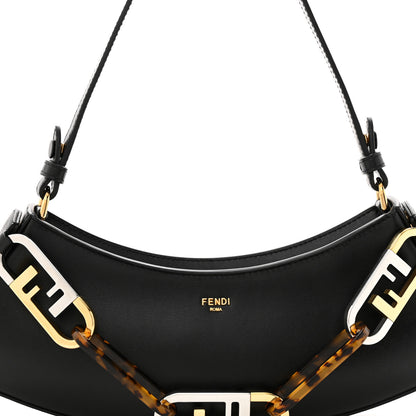 Fendi Vitello Queen Palmellato Fendi O'Lock Swing Black 8 of 11