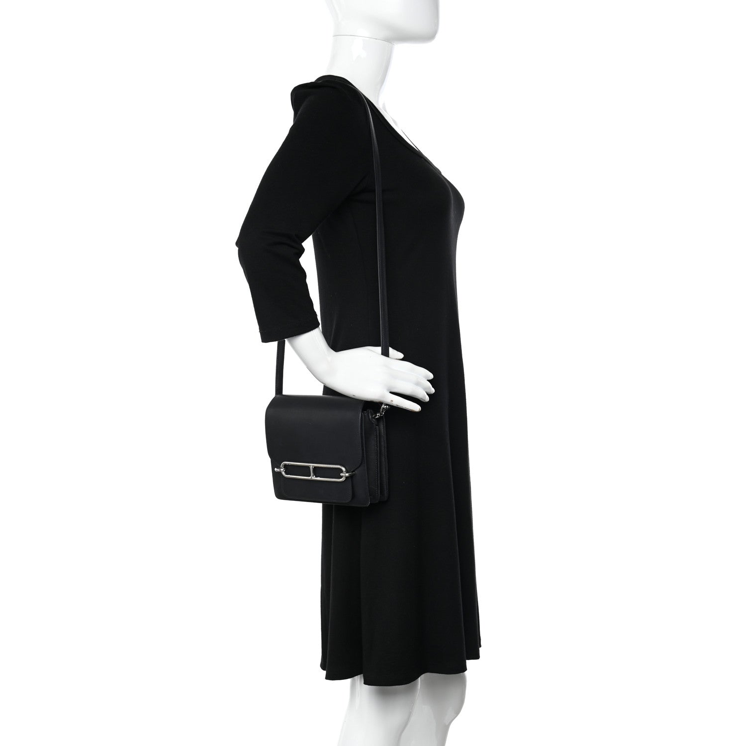 Hermes Evergrain Mini Sac Roulis Black 2 of 18