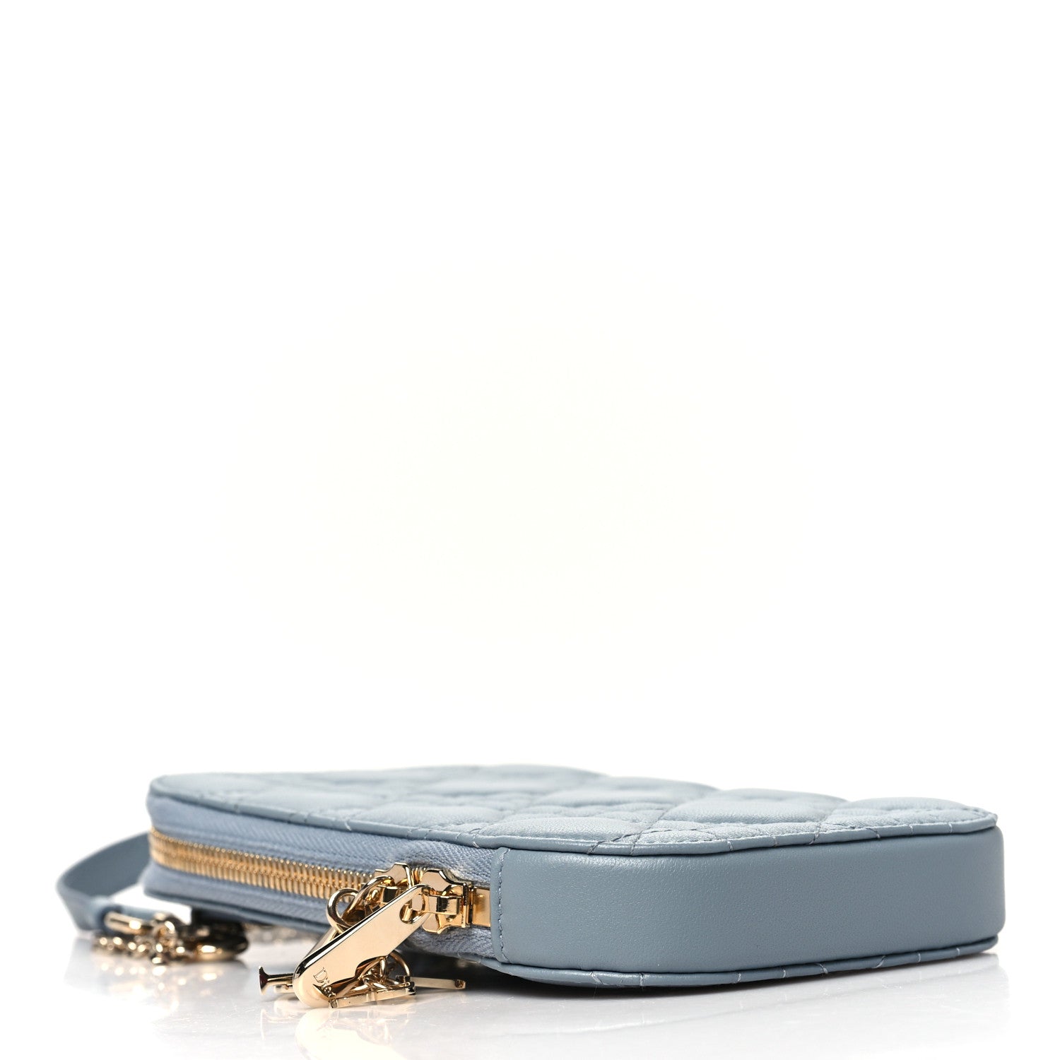 Christian Dior Lambskin Cannage Lady Dior Phone Holder Cloud Blue 4 of 10