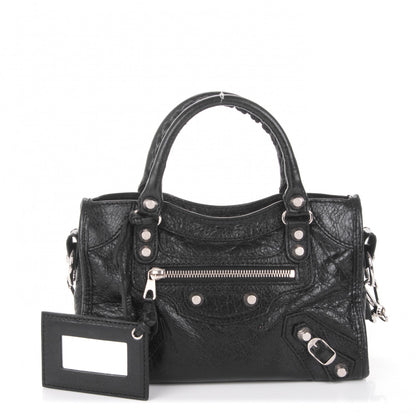 Balenciaga Agneau Giant 12 Silver Hardware Mini City Black 1 of 7