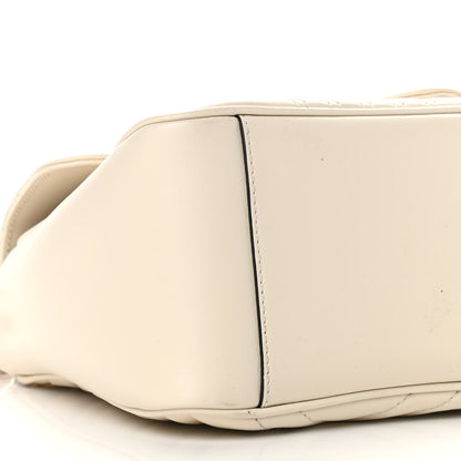Gucci Calfskin Matelasse Small GG Marmont Top Handle Shoulder Bag White 8 of 11
