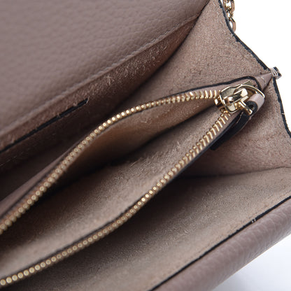 Valentino Garavani Pebbled Calfskin Rockstud Wallet on Chain Poudre 7 of 10