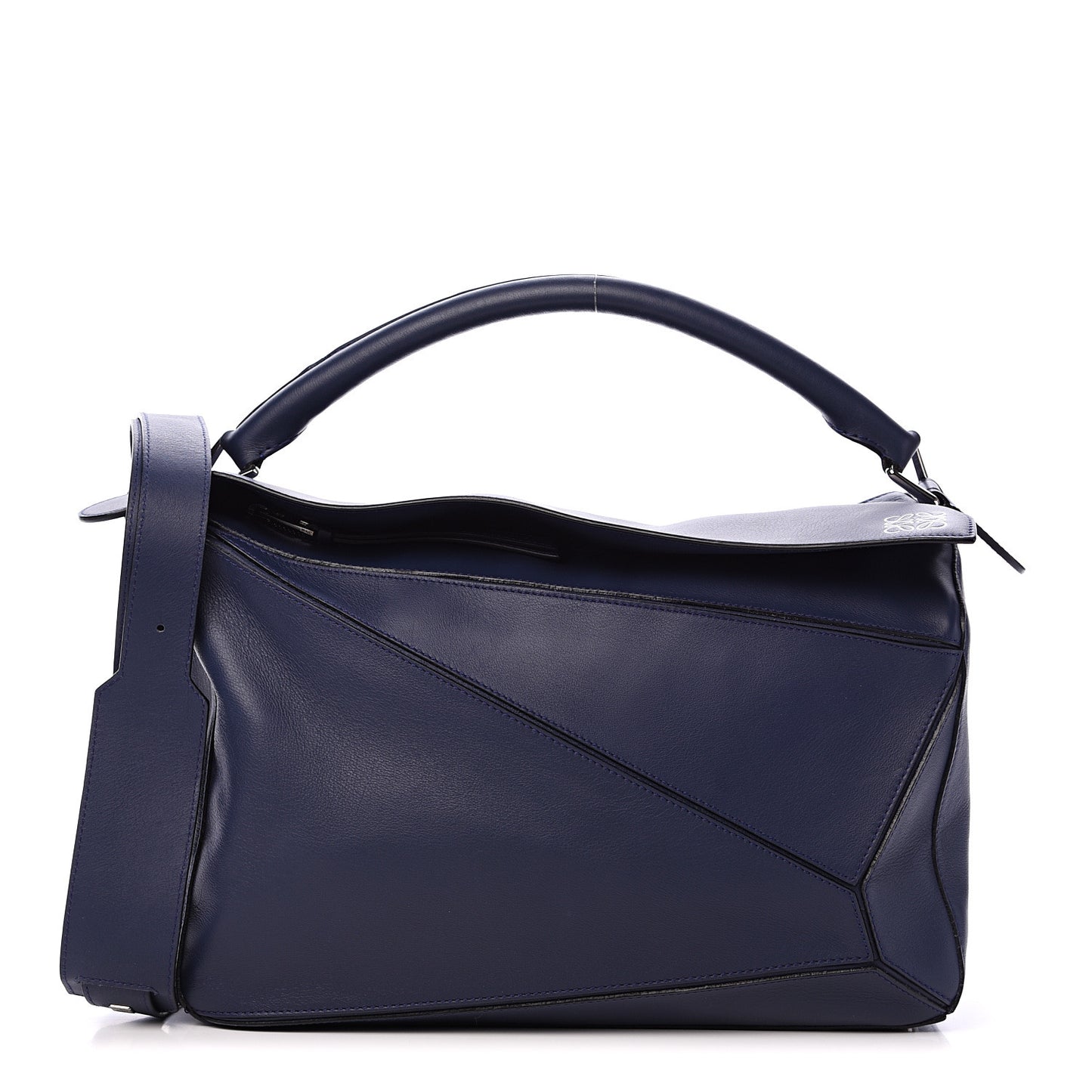 Calfskin Large Puzzle Bag Deep Blue