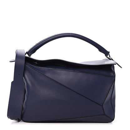 Loewe Calfskin Large Puzzle Bag Deep Blue 1 of 10