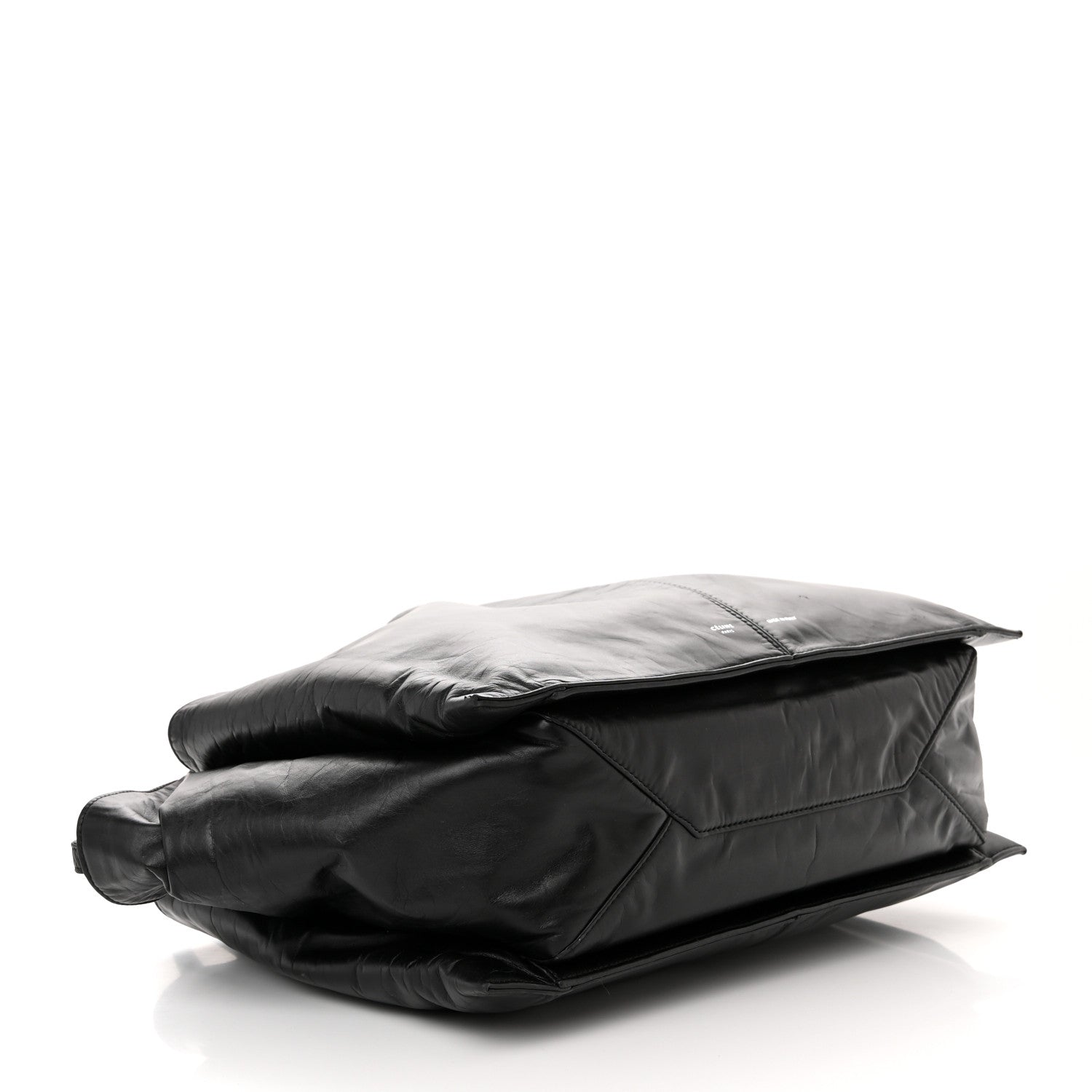 Celine Paperweight Calfskin Medium Tri-Fold Bag Black 4 of 11