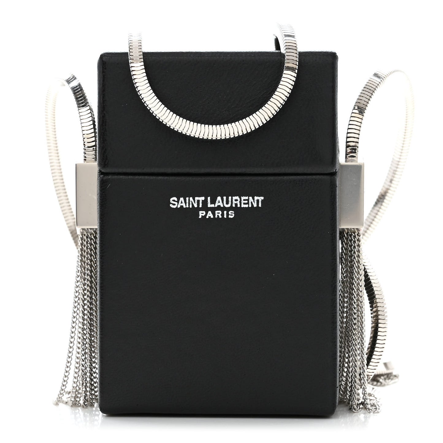 Lambskin Smoking Box Crossbody Black