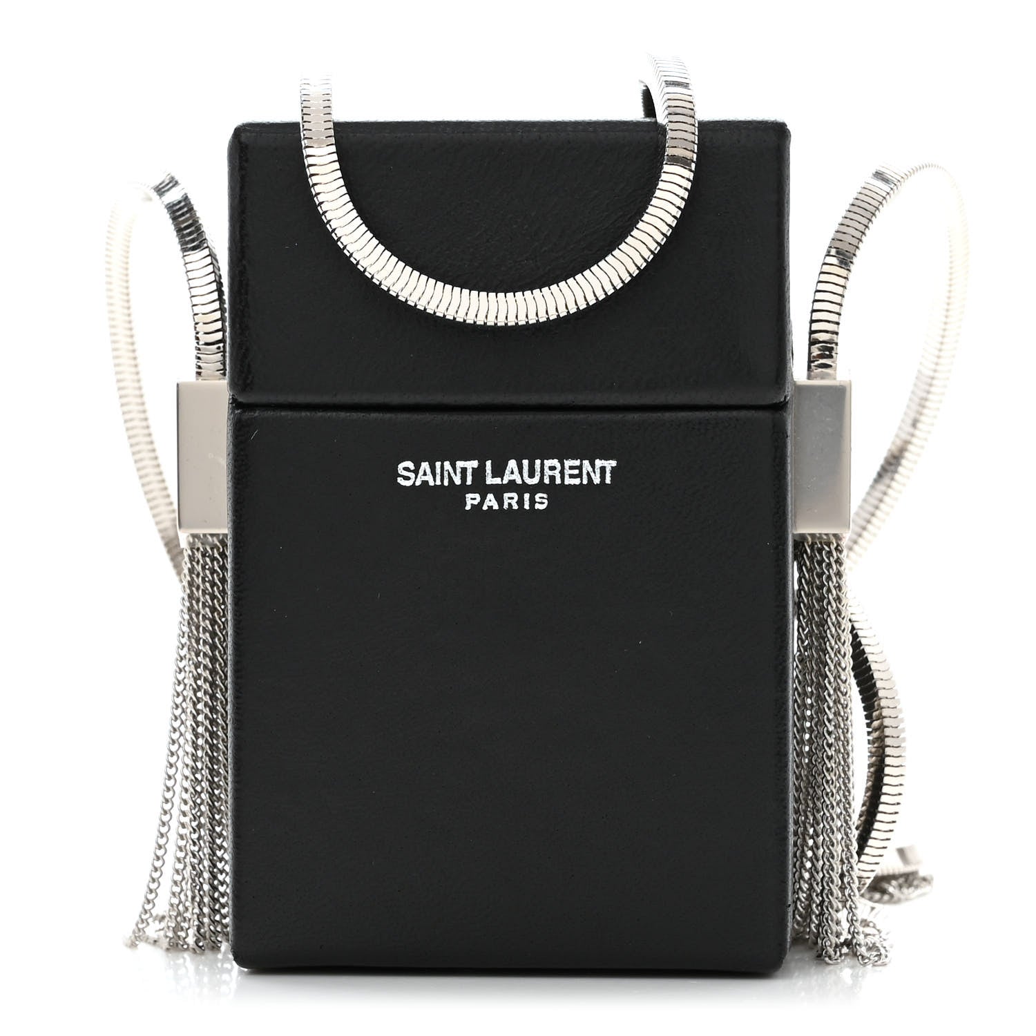 Saint Laurent Lambskin Smoking Box Crossbody Black 1 of 11
