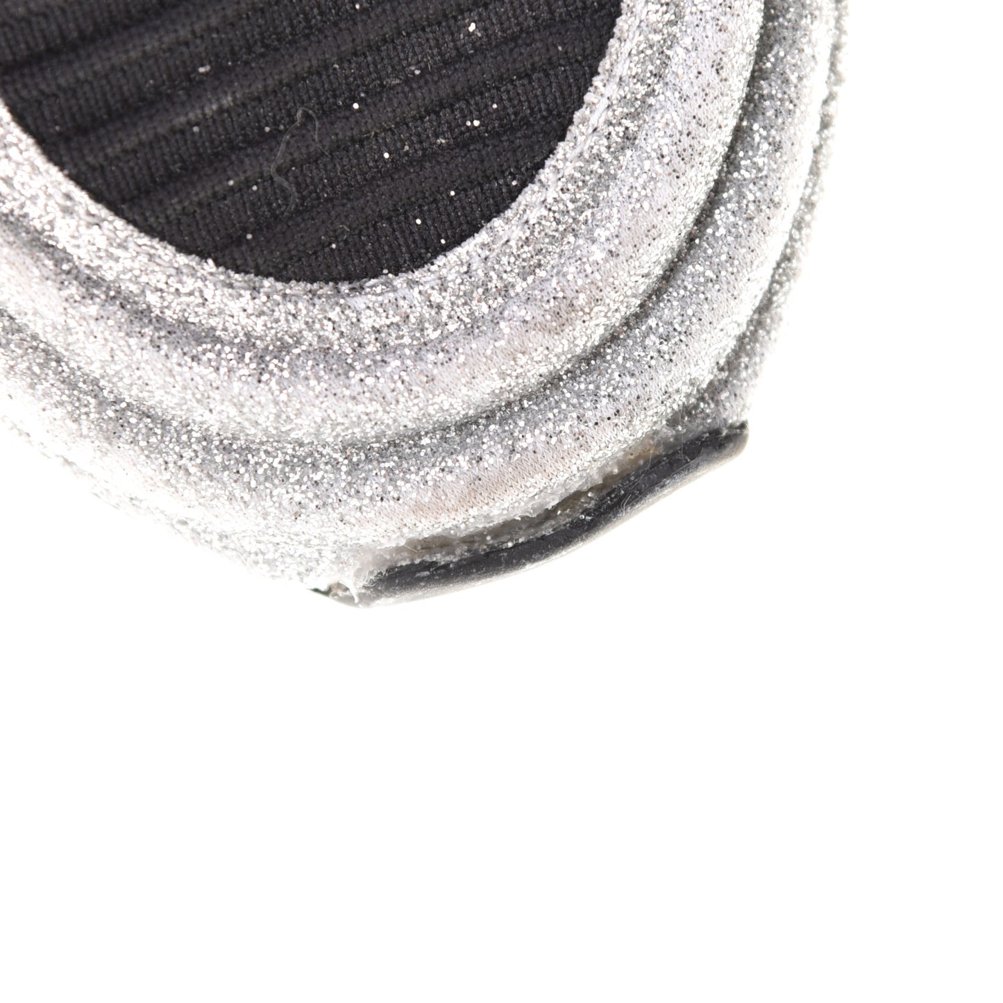 Glitter Stretch Fabric CC Sneakers 36.5 Black Silver