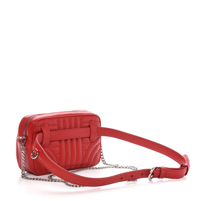 Prada Soft Calfskin Impunture Diagramme Belt Bag Rosso 4 of 10