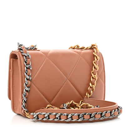 Chanel Lambskin Quilted Chanel 19 Wallet On Chain WOC Brown 3 of 14